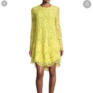 Adam Lippes Citron Lace Trapeze Dress NWT